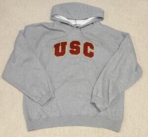 Vintage USC Trojans Oarsman 913 Gray Hoodie Pullover
